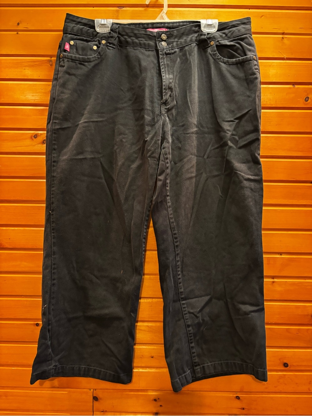 Woman Within Black Relaxed Fit wide leg Jeans